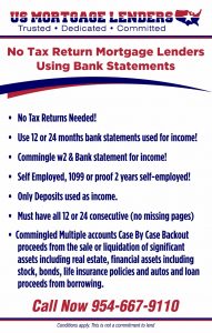No Tax Return Mortgage Lenders Using Bank Statements
